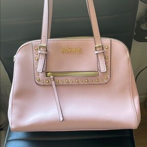 Kenneth Cole Reaction Pink Satchel with Gold Accents